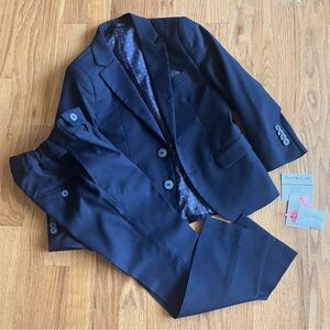 Isaac Mizrahi Navy Blue 2PC Woolblend Kids Suit Set